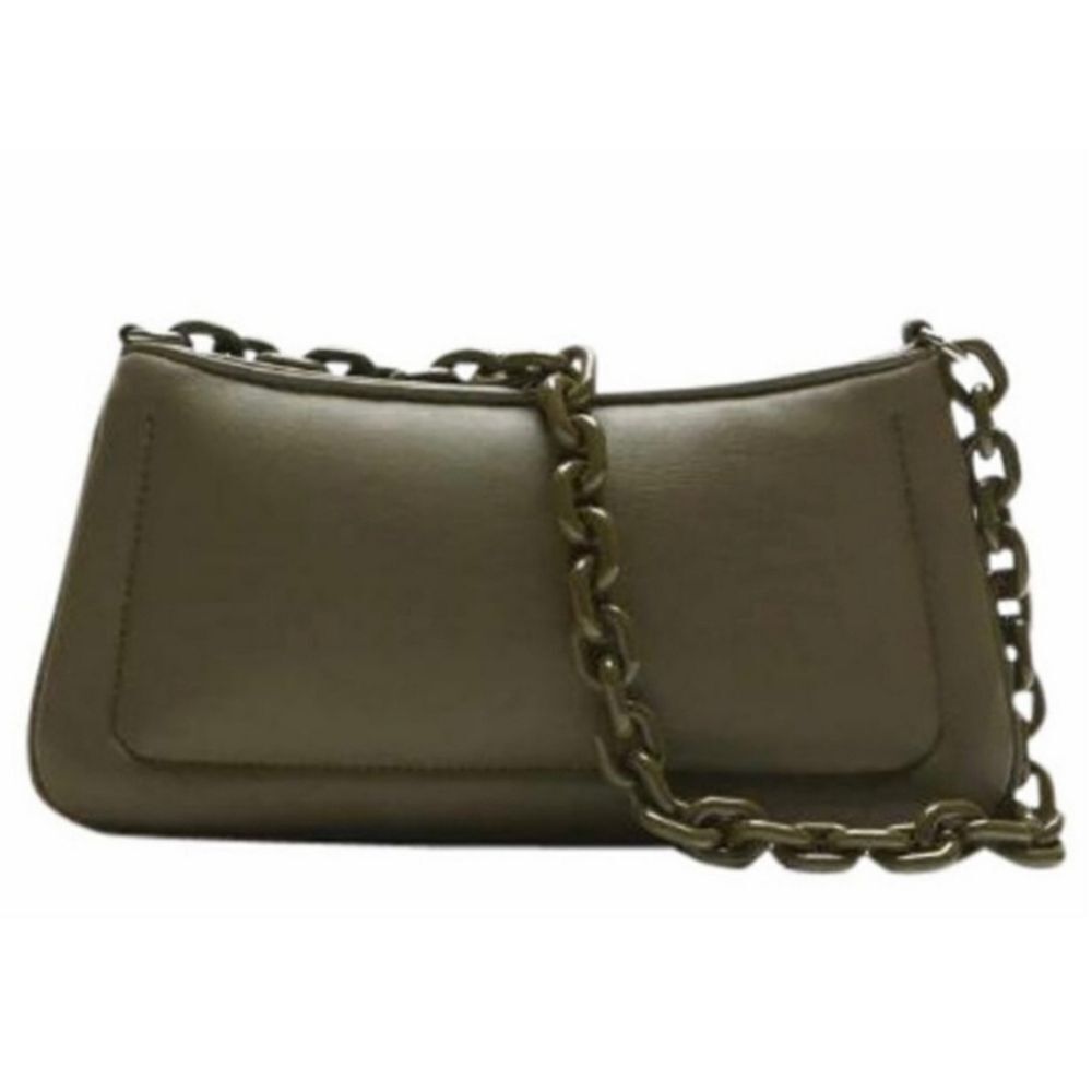 Zara Olive Green Chain Mini Shoulder Bag 10x4x2